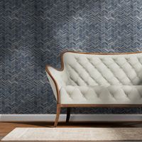 Herringbone Hues of Dark Blue by Friztin