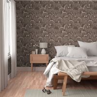 Zebra Stampede Brown Large Scale wallpaper bedding