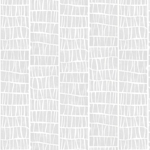 [L] Block Printing Geometric Serene Landscape - Gray White #P230805