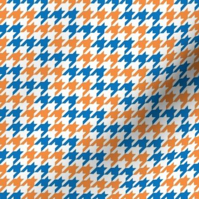 Small Scale Team Spirit Basketball Houndstooth in New York Knicks Blue and Orange