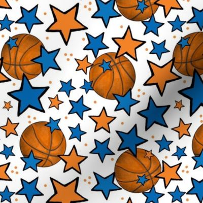 Medium Scale Team Spirit Basketball with Stars in New York Knicks Blue and Orange (2)
