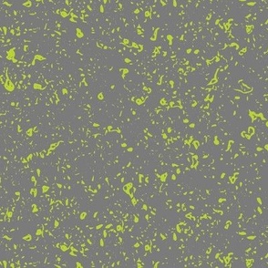 Mini - Bold and Fun, Textured Concrete Abstract - Grey & Lime Green