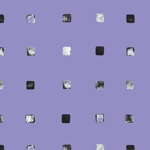Mini - Bold Polka Dot Squares Collage - Lilac Purple