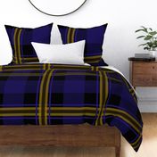 Large Plaid purple royal 241773, Black, gold gold 9e7c0c