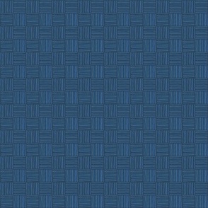 Mini Checker lines Blue SMALL 1X1 inch