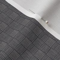 Mini Checker lines Charcoal gray SMALL 1X1 inch