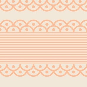 Geometric Arches and Stripes in the Pantone Peach Fuzz Color 2024