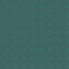 Mini Checker lines Deep dark green SMALL 1X1 inch