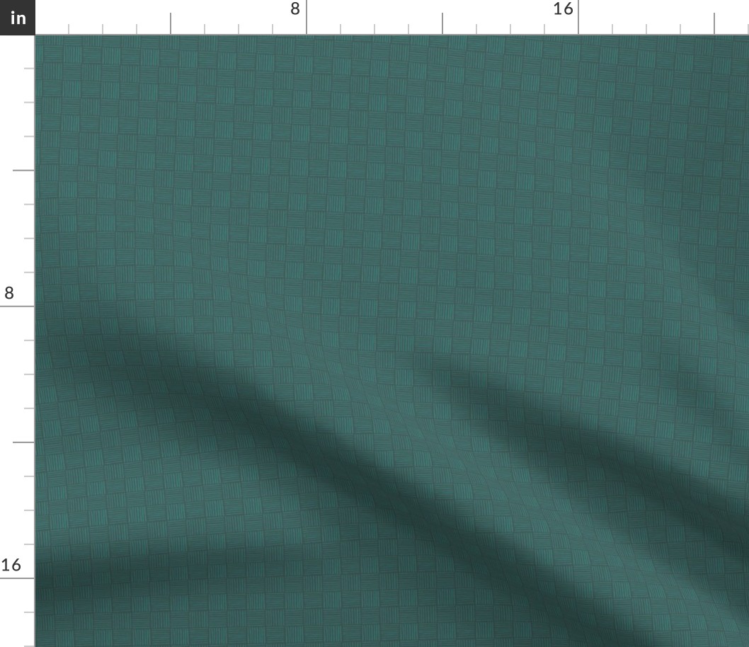 Mini Checker lines Deep dark green SMALL 1X1 inch