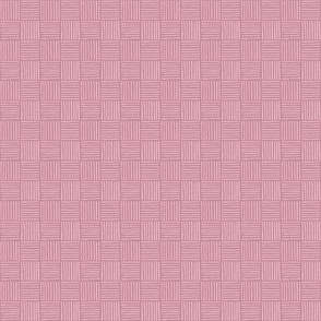 Mini Checker lines Dusty mauve pink SMALL 1X1 inch