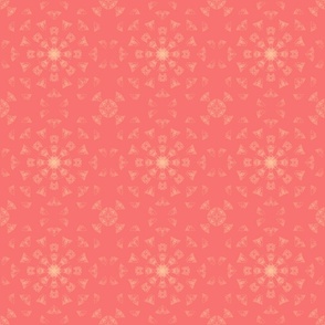 Block Print - Georgia Peach and Peach Fuzz - Grunge Geometric Tile