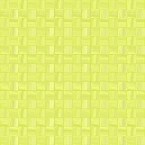 Mini Checker lines neon yellow SMALL 1X1 inch