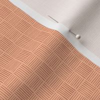 Mini Checker lines Peach Fuzz SMALL 1X1 inch