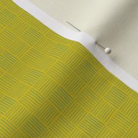 Mini Checker lines yellow lime SMALL 1X1 inch