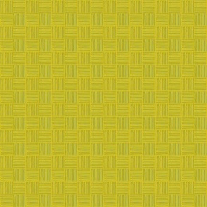 Mini Checker lines yellow lime SMALL 1X1 inch