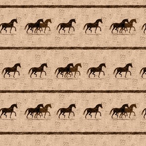 Horses In Motion Textured | Light Brown | Small