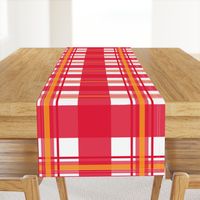 Medium Plaid Red, Gold, White