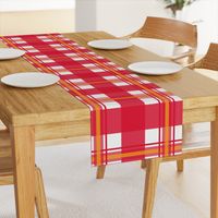 Medium Plaid Red, Gold, White