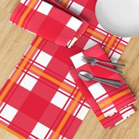 Medium Plaid Red, Gold, White