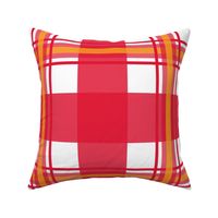 Medium Plaid Red, Gold, White