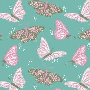 Cosmic Butterflies – Pink & Mint