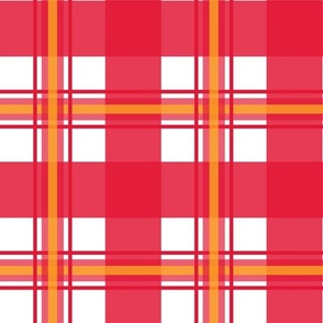 Small Plaid Red, Gold, White