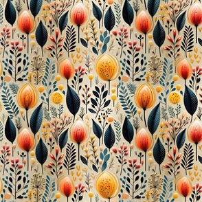 Dreamy Autumn: Seamless & Floral Pattern Delight Display