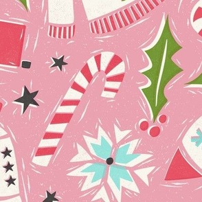 Christmas Cheer - Pink Large