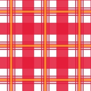 Mini Plaid Red, Gold, White