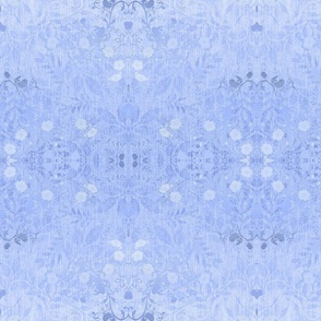 damask- blue faux foil