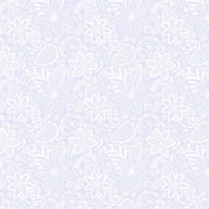 Ice blue floral