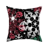 Spooky Snowflakes - Christmas Red and Green