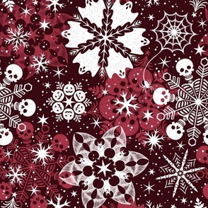 Spooky Snowflakes - Red