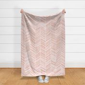 Herringbone Hues of Pastel M+M Peachy Pink by Friztin