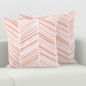 Herringbone Hues of Pastel M+M Peachy Pink by Friztin