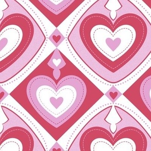 Heart Charms - Red & Pink