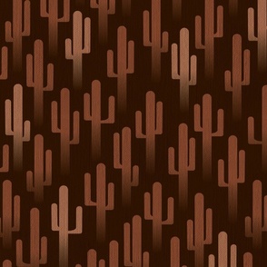 Saguaro Cactus in Brown and Tan
