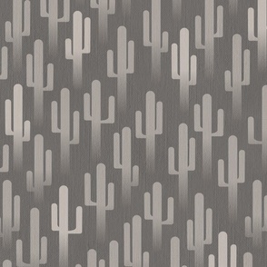 Saguaro Cactus in Taupe and Beige