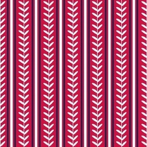 Smaller Scale Team Spirit Baseball Vertical Stitch Stripes in Atlanta Braves Red and Blue