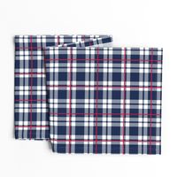 Bigger Scale Team Spirit Baseball Plaid in Atlanta Braves Red and Blue