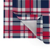 Bigger Scale Team Spirit Baseball Plaid in Atlanta Braves Red and Blue