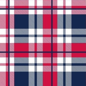 Bigger Scale Team Spirit Baseball Plaid in Atlanta Braves Red and Blue