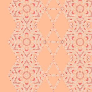 hexagon strap -  peachy