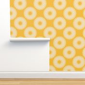 Medium - Welcoming wallpaper - happy yellow modern floral