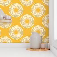 Medium - Welcoming wallpaper - happy yellow modern floral