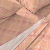 Peach Fuzz Diagonal Plaid