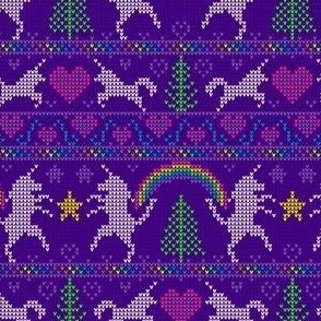 Unicorn Sweater Fair Isle knit christmas