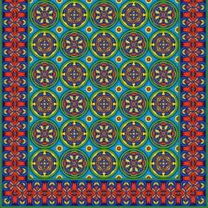 Quatrefoil quilt panel