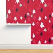 Xmas Trees in Red by Friztin