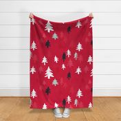 Xmas Trees in Red by Friztin